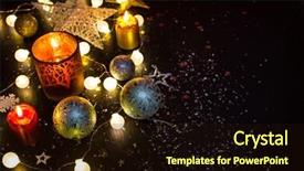 Presentation with christmas black - Slide deck featuring decorations against a black background background and a  colored foreground