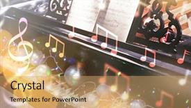  Presentation with christmas music - Beautiful slides featuring decorations closeup concept of christmas backdrop and a coral colored foreground