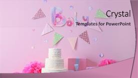  Presentation with baby color - Cool new slide set with decorations for baby shower backdrop and a lemonade colored foreground