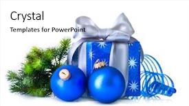  Presentation with gift ribbon - Slide deck consisting of decorations isolated on white background background and a white colored foreground