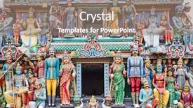  Presentation with hindu gods - Cool new PPT theme with decorations of the hindu backdrop and a coral colored foreground