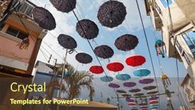  Presentation with mayan - Theme featuring decorations-on-the-main-street background and a tawny brown colored foreground