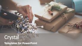  Presentation with christmas borders grunge border decoration - Beautiful slides featuring decorations sitting on the desk backdrop and a  colored foreground