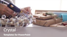  Presentation with islamic decorations decoration and motif - Slide set enhanced with decorations sitting on the desk background and a  colored foreground