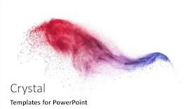  Presentation with abstract dust explosion - Amazing presentation theme having decorative-abstract-powder-or-dust backdrop and a white colored foreground