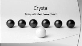  Presentation with white differene - PPT theme featuring decorative balls and one different background and a white colored foreground