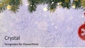  Presentation with new year card - Slides featuring decorative balls handwritten on snow background and a lemonade colored foreground