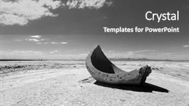  Presentation with geotechnical engineering soil boring boat - PPT theme consisting of decorative boat in bonneville salt background and a dark gray colored foreground