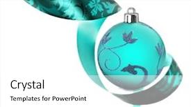  Presentation with swirls - Amazing slide deck having decorative border made of blue ribbon swirls on white backdrop and a white colored foreground