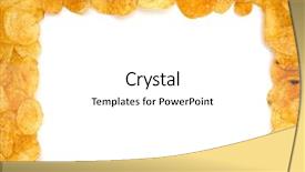  Presentation with food potato chips - Beautiful PPT layouts featuring decorative border of potato chips backdrop and a white colored foreground