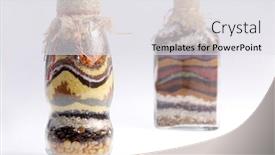  Presentation with coloured - Presentation theme with decorative-bottles-with-different-coloured background and a white colored foreground