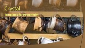  Presentation with ceramic - Cool new slides with decorative-ceramic-mugs-at-market backdrop and a tawny brown colored foreground