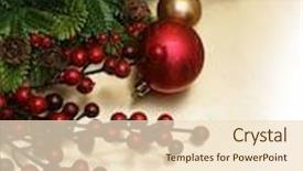  Presentation with gift - Cool new presentation theme with decorative-christmas-background-with-decorations backdrop and a lemonade colored foreground