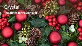  Presentation with christmas red - Cool new slides with decorative-christmas-background-with-red backdrop and a tawny brown colored foreground