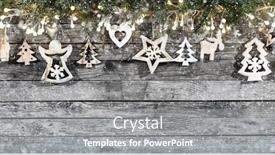  Presentation with free christmas - Presentation design with decorative-christmas-garlands-with-free background and a gray colored foreground