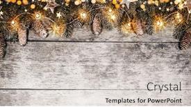  Presentation with free christmas - Colorful presentation enhanced with decorative-christmas-garlands-with-free backdrop and a light gray colored foreground