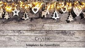  Presentation with free christmas - Slide set enhanced with decorative-christmas-garlands-with-free background and a light gray colored foreground