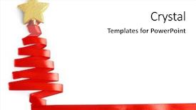  Presentation with satin - Slide deck consisting of beautiful fir tree made background and a light gray colored foreground