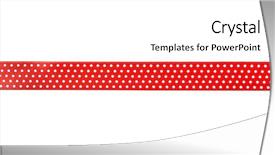  Presentation with christmas red - Amazing PPT theme having decorative christmas ribbons - beautiful red ribbon with polka backdrop and a white colored foreground