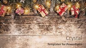  Presentation with free christmas - Presentation design with decorative-christmas-rustic-background background and a lemonade colored foreground