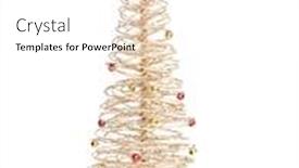  Presentation with ornament - Slide set with decorative christmas tree ornament isolated background and a white colored foreground