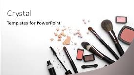  Presentation with makeup artist - Slides featuring professional makeup artist on white background and a white colored foreground