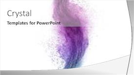  Presentation with colorful wave - Presentation theme enhanced with decorative-curved-powder-or-dust background and a white colored foreground