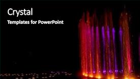  Presentation with light led - Slides enhanced with decorative dancing water jet led background and a  colored foreground