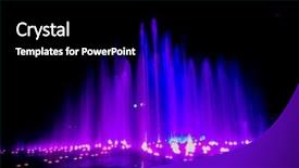  Presentation with water fountain - Colorful PPT layouts enhanced with decorative dancing water jet led backdrop and a  colored foreground