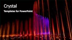  Presentation with led light - Slides having decorative dancing water jet led background and a  colored foreground
