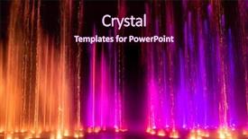  Presentation with water fountain - Slide deck consisting of decorative dancing water jet led background and a  colored foreground