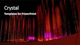  Presentation with led light - Audience pleasing PPT layouts consisting of decorative dancing water jet led backdrop and a  colored foreground