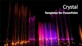  Presentation with led light - Slide deck featuring decorative dancing water jet led background and a  colored foreground
