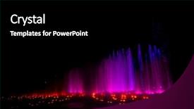  Presentation with water fountain - PPT layouts enhanced with decorative dancing water jet led background and a  colored foreground