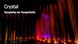  Presentation with led light - PPT theme consisting of decorative dancing water jet led background and a  colored foreground