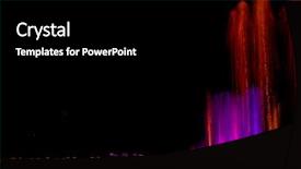  Presentation with led light - PPT theme with decorative dancing water jet led background and a  colored foreground