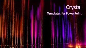  Presentation with led light - Audience pleasing PPT theme consisting of decorative dancing water jet led backdrop and a  colored foreground