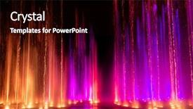  Presentation with water fountain - Slides featuring decorative dancing water jet led background and a  colored foreground