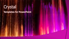  Presentation with water fountain - PPT layouts featuring decorative dancing water jet led background and a wine colored foreground