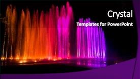  Presentation with light led - Slides with decorative dancing water jet led background and a black colored foreground