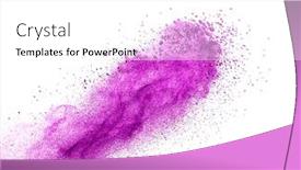  Presentation with color splash - PPT theme with decorative-diagonal-powder-explosion background and a white colored foreground