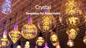  Presentation with light led - Cool new slide deck with decorative edison style led light backdrop and a tawny brown colored foreground