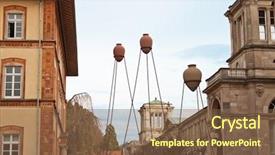  Presentation with roman - Slides featuring decorative entrance to the roman background and a tawny brown colored foreground