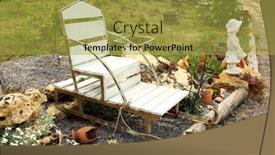  Presentation with outdoors - Cool new presentation design with decorative-figure-for-garden-design backdrop and a yellow colored foreground