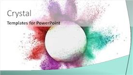  Presentation with explosion - Slides having decorative-frame-with-abstract-chaotic background and a white colored foreground