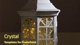  Presentation with lantern - Colorful PPT theme enhanced with decorative glowing lantern at night backdrop and a tawny brown colored foreground