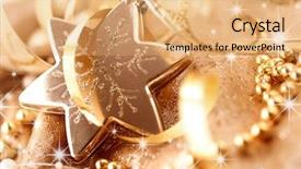  Presentation with ornament - Colorful presentation theme enhanced with decorative gold christmas ornament backdrop and a coral colored foreground