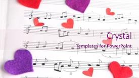  Presentation with music hearts - Audience pleasing presentation consisting of decorative hearts on music book backdrop and a lemonade colored foreground