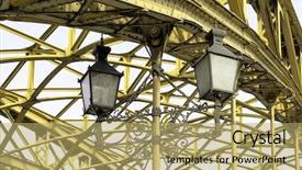  Presentation with lamps - Cool new PPT theme with decorative lamps hanging from old bridge backdrop and a yellow colored foreground