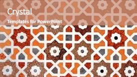  Presentation with mosaic - Slide set featuring decorative mosaic on marble india background and a coral colored foreground